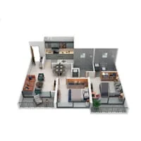 Codename Lawish Charholi 2 BHK Floor Plan Image